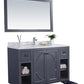 Laviva Odyssey 48" Maple Grey Bathroom Vanity with White Carrara Marble Countertop 313613-48G-WC - MyBBQDirect