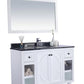 Laviva Odyssey 48" White Bathroom Vanity with Black Wood Marble Countertop 313613-48W-BW - MyBBQDirect