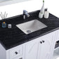Laviva Odyssey 48" White Bathroom Vanity with Black Wood Marble Countertop 313613-48W-BW - MyBBQDirect