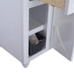 Laviva Odyssey 48" White Bathroom Vanity with Black Wood Marble Countertop 313613-48W-BW - MyBBQDirect