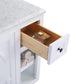 Laviva Odyssey 48" White Bathroom Vanity with Black Wood Marble Countertop 313613-48W-BW - MyBBQDirect