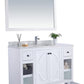 Laviva Odyssey 48" White Bathroom Vanity with Black Wood Marble Countertop 313613-48W-BW - MyBBQDirect