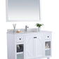 Laviva Odyssey 48" White Bathroom Vanity with White Carrara Marble Countertop 313613-48W-WC - MyBBQDirect