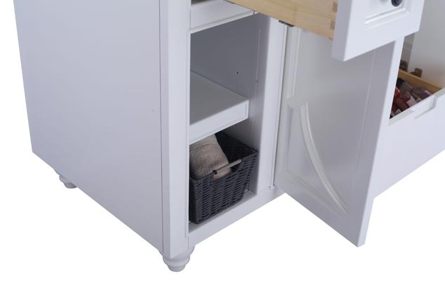 Laviva Odyssey 48" White Bathroom Vanity with White Carrara Marble Countertop 313613-48W-WC - MyBBQDirect