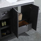 Laviva Odyssey 60" Maple Grey Double Sink Bathroom Vanity with Matte White VIVA Stone Solid Surface Countertop 313613-60G-MW