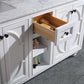 Laviva Odyssey 60" White Double Sink Bathroom Vanity with Black Wood Marble Countertop 313613-60W-BW - MyBBQDirect