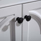 Laviva Odyssey 60" White Double Sink Bathroom Vanity with Black Wood Marble Countertop 313613-60W-BW - MyBBQDirect