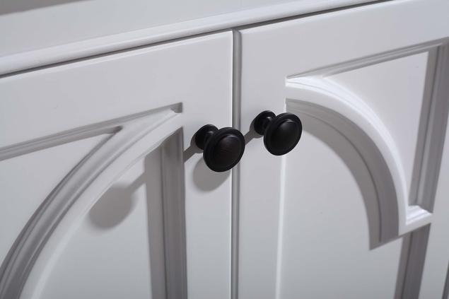 Laviva Odyssey 60" White Double Sink Bathroom Vanity with Black Wood Marble Countertop 313613-60W-BW - MyBBQDirect