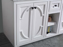 Laviva Odyssey 60" White Double Sink Bathroom Vanity with White Stripes Marble Countertop 313613-60W-WS