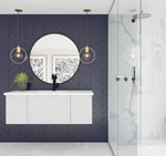 Laviva Vitri 48" Cloud White Bathroom Vanity with VIVA Stone Matte White Solid Surface Countertop 313VTR-48CW-MW - MyBBQDirect