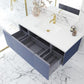 Laviva Vitri 48" Nautical Blue Bathroom Vanity with VIVA Stone Matte White Solid Surface Countertop 313VTR-48NB-MW - MyBBQDirect