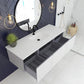 Laviva Vitri 60" Cloud White Single Sink Bathroom Vanity with VIVA Stone Matte White Solid Surface Countertop 313VTR-60CCW-MW