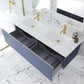 Laviva Vitri 60" Nautical Blue Double Sink Bathroom Vanity with VIVA Stone Matte White Solid Surface Countertop 313VTR-60DNB-MW