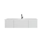 Laviva Vitri 66" Cloud White Single Sink Bathroom Vanity with VIVA Stone Matte White Solid Surface Countertop 313VTR-66CW-MW