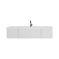 Laviva Vitri 72" Cloud White Single Sink Bathroom Vanity with VIVA Stone Matte White Solid Surface Countertop - MyBBQDirect