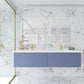 Laviva Vitri 72" Nautical Blue Double Sink Bathroom Vanity with VIVA Stone Matte White Solid Surface Countertop