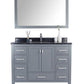 Laviva Wilson 48" Grey Bathroom Vanity with Black Wood Marble Countertop