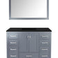 Laviva Wilson 48" Grey Bathroom Vanity with Matte Black VIVA Stone Solid Surface Countertop