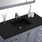 Laviva Wilson 48" Grey Bathroom Vanity with Matte Black VIVA Stone Solid Surface Countertop
