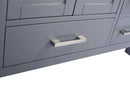 Laviva Wilson 48" Grey Bathroom Vanity with Matte Black VIVA Stone Solid Surface Countertop