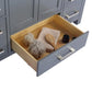 Laviva Wilson 48" Grey Bathroom Vanity with Matte Black VIVA Stone Solid Surface Countertop