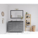 Laviva Wilson 48" Grey Bathroom Vanity with Matte Black VIVA Stone Solid Surface Countertop