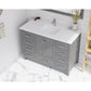 Laviva Wilson 48" Grey Bathroom Vanity with Matte White VIVA Stone Solid Surface Countertop