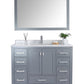 Laviva Wilson 48" Grey Bathroom Vanity with White Carrara Marble Countertop - MyBBQDirect