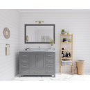 Laviva Wilson 48" Grey Bathroom Vanity with White Stripes Marble Countertop