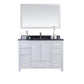 Laviva Wilson 48" White Bathroom Vanity with Black Wood Marble Countertop