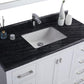 Laviva Wilson 48" White Bathroom Vanity with Black Wood Marble Countertop
