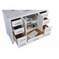 Laviva Wilson 48" White Bathroom Vanity with Black Wood Marble Countertop