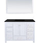 Laviva Wilson 48" White Bathroom Vanity with Matte Black VIVA Stone Solid Surface Countertop