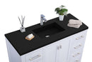 Laviva Wilson 48" White Bathroom Vanity with Matte Black VIVA Stone Solid Surface Countertop