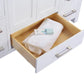 Laviva Wilson 48" White Bathroom Vanity with Matte Black VIVA Stone Solid Surface Countertop