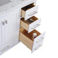 Laviva Wilson 48" White Bathroom Vanity with Matte Black VIVA Stone Solid Surface Countertop