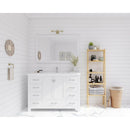 Laviva Wilson 48" White Bathroom Vanity with Matte White VIVA Stone Solid Surface Countertop