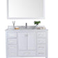 Laviva Wilson 48" White Bathroom Vanity with White Carrara Marble Countertop