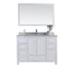 Laviva Wilson 48" White Bathroom Vanity with White Stripes Marble Countertop - MyBBQDirect