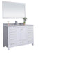 Laviva Wilson 48" White Bathroom Vanity with White Stripes Marble Countertop - MyBBQDirect