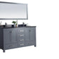 Laviva Wilson 60" Grey Double Sink Bathroom Vanity with Black Wood Marble Countertop - MyBBQDirect