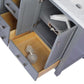 Laviva Wilson 60" Grey Double Sink Bathroom Vanity with Matte Black VIVA Stone Solid Surface Countertop