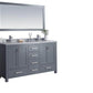 Laviva Wilson 60" Grey Double Sink Bathroom Vanity with White Stripes Marble Countertop - MyBBQDirect