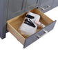 Laviva Wilson 60" Grey Double Sink Bathroom Vanity with White Stripes Marble Countertop - MyBBQDirect