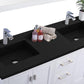Laviva Wilson 60" White Double Sink Bathroom Vanity with Matte Black VIVA Stone Solid Surface Countertop - MyBBQDirect