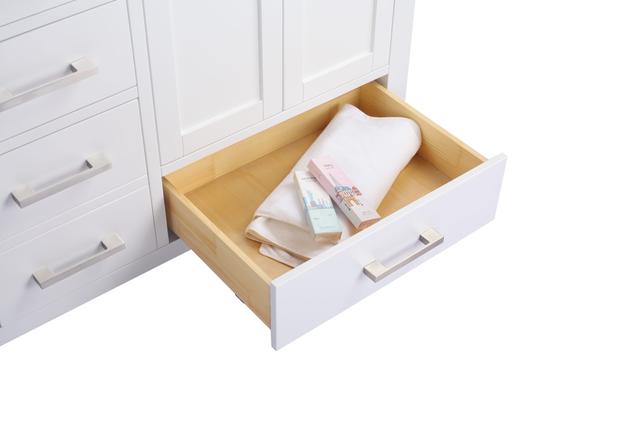 Laviva Wilson 60" White Double Sink Bathroom Vanity with Matte Black VIVA Stone Solid Surface Countertop - MyBBQDirect