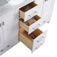 Laviva Wilson 60" White Double Sink Bathroom Vanity with Matte Black VIVA Stone Solid Surface Countertop - MyBBQDirect
