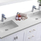 Laviva Wilson 60" White Double Sink Bathroom Vanity with Matte White VIVA Stone Solid Surface Countertop