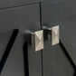 Laviva Wimbledon 60" Espresso Double Sink Bathroom Vanity with Matte Black VIVA Stone Solid Surface Countertop