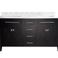 Laviva Wimbledon 60" Espresso Double Sink Bathroom Vanity with White Carrara Marble Countertop - MyBBQDirect